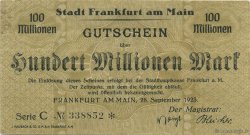 100 Millions Mark GERMANIA Frankfurt Am Main 1923  BB