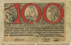 100 Mark GERMANIA Hagen 1922  q.B
