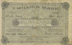 1 Million Mark DEUTSCHLAND Hannovre 1923  SS