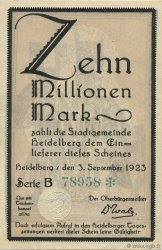 10 Millions Mark GERMANY Heidelberg 1923  XF