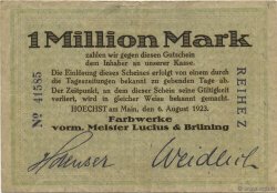 1 Million Mark GERMANIA Hochst 1923  BB