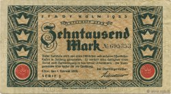 10000 Mark ALLEMAGNE Köln 1923  TTB