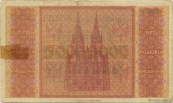 50 Millions Mark GERMANY Köln 1923  F