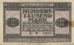 100000 Mark ALLEMAGNE Karlsruhe 1923  B+