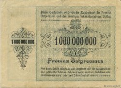 1 Milliard Mark ALLEMAGNE Königsberg 1923  TTB