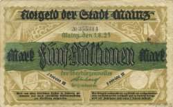 5 Millions Mark DEUTSCHLAND Mainz-Mayence 1923 