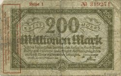 200 Millions Mark GERMANY Moers 1923  VG
