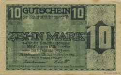 10 Mark GERMANY Mulhouse 1918  VF