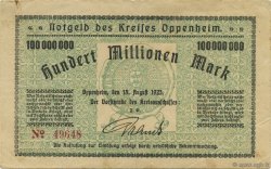 100 Millions Mark GERMANY Oppenheim 1923  VF