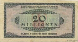 20 Million Mark GERMANY Pirmasens 1923  VF