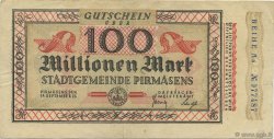 100 Million Mark GERMANY Pirmasens 1923  VF