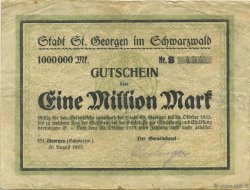 1 Million Mark ALLEMAGNE St.Georgen 1923  pr.TTB
