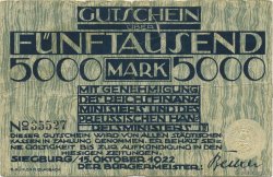 5000 Mark GERMANY Siegburg 1922  F+