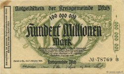 100 Millions Mark DEUTSCHLAND Speyer 1923  SS