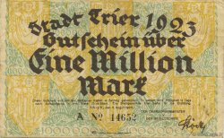 1 Million Mark DEUTSCHLAND Trier - Trèves 1923  SS