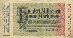 100 Millions Mark GERMANY Trier - Trèves 1923  VF