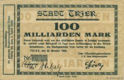 100 Milliards Mark GERMANIA Trier - Trèves 1923  BB