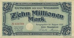 10 Millions Mark GERMANIA Wiesbaden 1923  AU