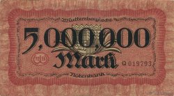 5 Millions Mark GERMANIA Stuttgart 1923 PS.0988 BB