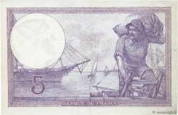 5 Francs FEMME CASQUÉE FRANCE  1921 F.03.05 VF+
