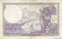5 Francs FEMME CASQUÉE FRANCE  1922 F.03.06 VF