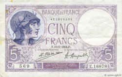 5 Francs FEMME CASQUÉE FRANKREICH  1924 F.03.08 SS