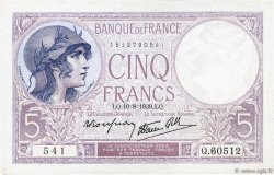 5 Francs FEMME CASQUÉE modifié FRANCIA  1939 F.04.05 SC