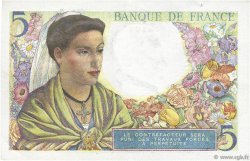 5 Francs BERGER FRANKREICH  1943 F.05.01 VZ