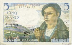 5 Francs BERGER FRANCIA  1943 F.05.02 EBC