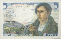 5 Francs BERGER FRANCE  1943 F.05.02 SUP+