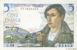 5 Francs BERGER FRANKREICH  1943 F.05.03