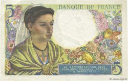5 Francs BERGER FRANKREICH  1943 F.05.03 VZ