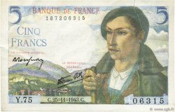 5 Francs BERGER FRANCIA  1943 F.05.04 SPL
