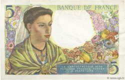 5 Francs BERGER FRANCE  1943 F.05.04 XF