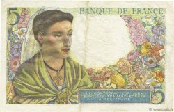 5 Francs BERGER FRANKREICH  1943 F.05.04 fVZ
