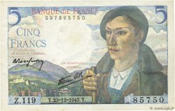 5 Francs BERGER FRANCE  1943 F.05.05