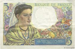 5 Francs BERGER FRANKREICH  1945 F.05.06 VZ