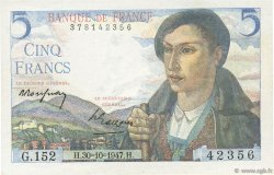5 Francs BERGER FRANCIA  1947 F.05.07 EBC
