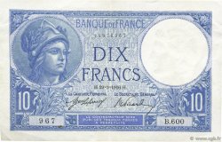 10 Francs MINERVE FRANCIA  1916 F.06.01