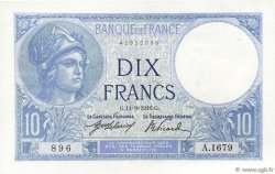 10 Francs MINERVE FRANKREICH  1916 F.06.01 fVZ