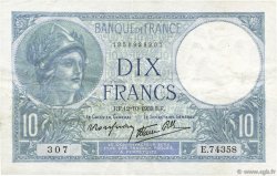 10 Francs MINERVE modifié FRANCIA  1939 F.07.11 SPL