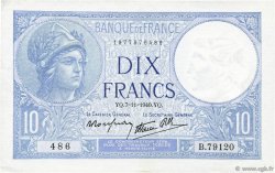 10 Francs MINERVE modifié FRANCIA  1940 F.07.19 AU+