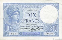 10 Francs MINERVE modifié FRANCIA  1941 F.07.26 BB
