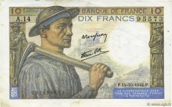 10 Francs MINEUR FRANCIA  1942 F.08.04 EBC