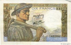 10 Francs MINEUR FRANCIA  1944 F.08.12 BB