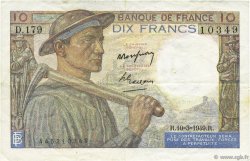 10 Francs MINEUR FRANCE  1949 F.08.20 VF