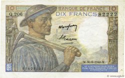 10 Francs MINEUR FRANCE  1949 F.08.22a VF
