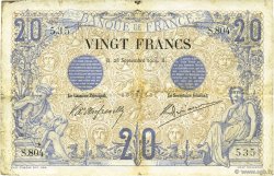 20 Francs NOIR FRANCE  1904 F.09.03 F-