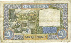20 Francs TRAVAIL ET SCIENCE FRANCE  1939 F.12.01 F+