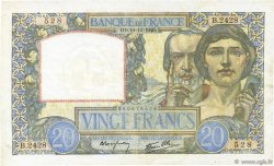 20 Francs TRAVAIL ET SCIENCE FRANCIA  1940 F.12.11 q.SPL